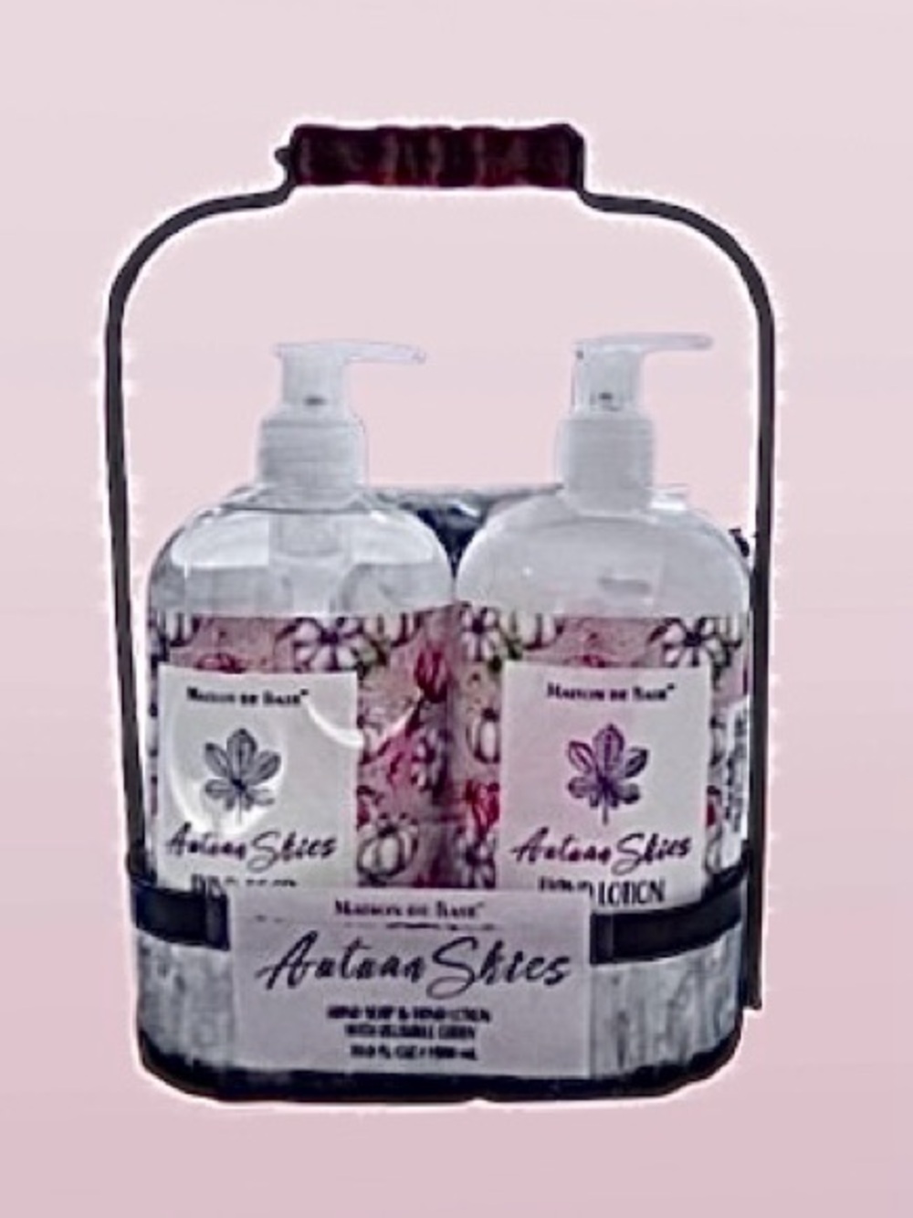🆕- Maison de Base- Autumn Skies Hand Soap & Lotion Set in Caddy.